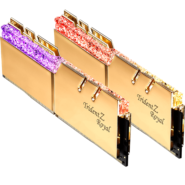 G.Skill F4-3600C18D-16GTRG Trident Z Royal 16GB DDR4-3600MHz Desktop Memory Module – Gold (GS-TZR-3600-2×8-G) image 2