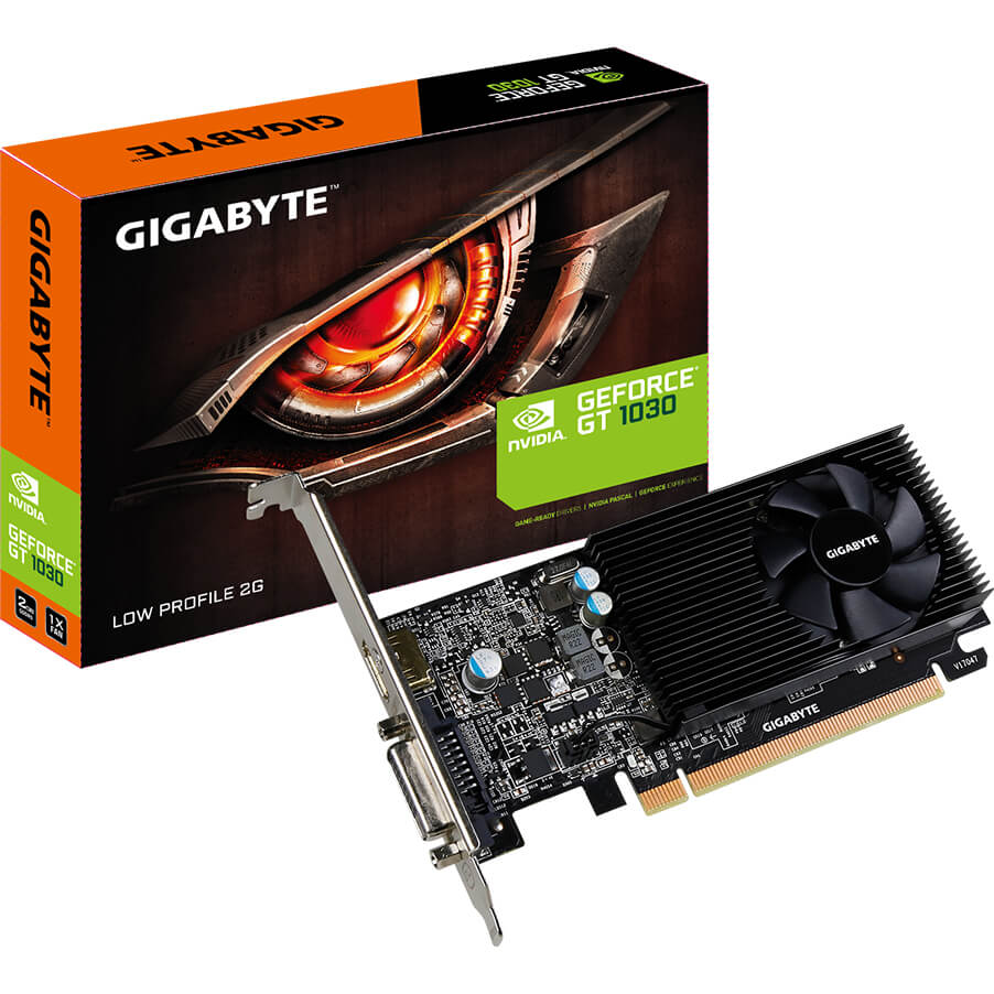 Gigabyte GeForce GT 1030 Low Profile 2GB GDDR5 Graphics Card (GV-N1030D5-2GL) image 1