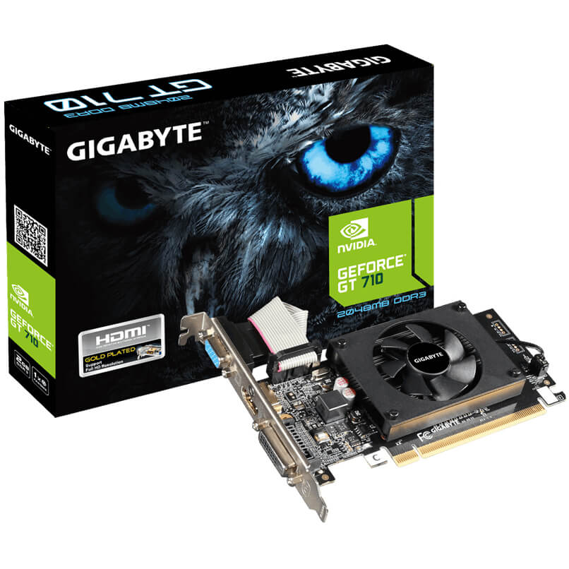 Gigabyte GeForce GT 710 2GB GDDR3 Graphics Card (GV-N710D3-2GL) image 1
