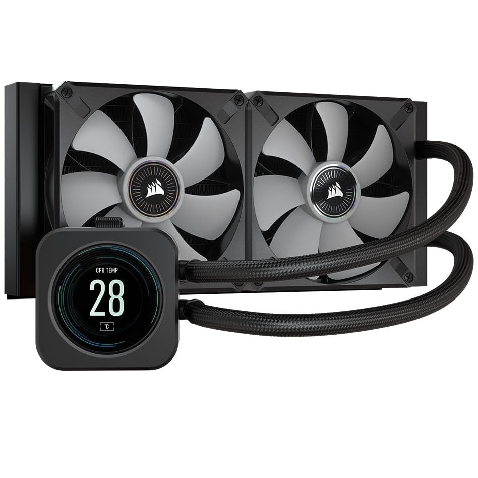 Corsair iCUE H100i ELITE LCD Display 240mm Liquid CPU Cooler (CW-9060061-WW) image 2