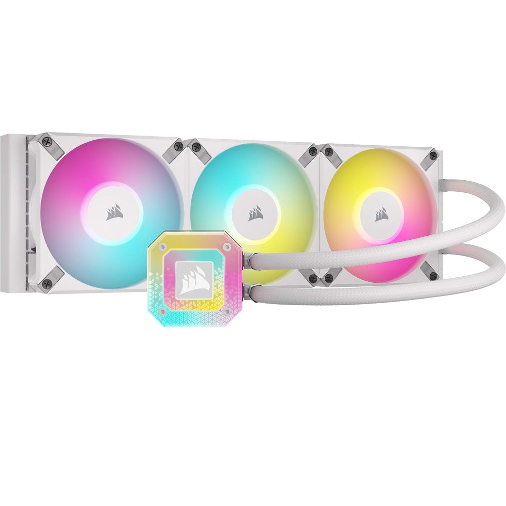 Corsair iCUE H150i ELITE Capellix XT 360mm White Liquid CPU Cooler (CW-9060073-WW) image 1