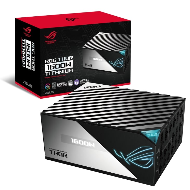 ASUS ROG THOR 1600T 1600W 80+ Titanium Gaming Power Supply (90YE00K0-B0NA00) image 1