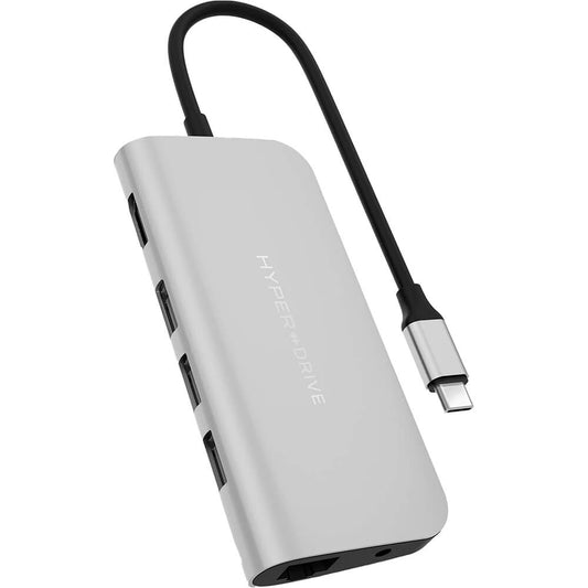 Hyper Drive Power 9-in-1 USB-C Hub – Silver (HD30F-SILVER) image 1