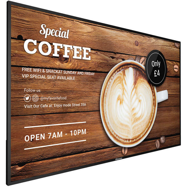 Hisense 43″ 4K UHD Digital Signage Display (HISENSE 43B4E31T) — front view