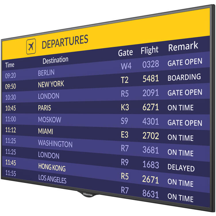 Hisense 49″ 4K UHD Digital Signage Display (HISENSE 49BM66AE) — side view