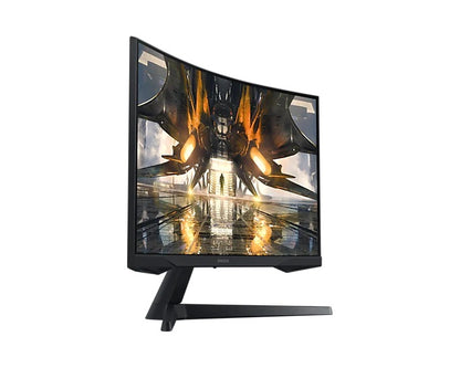 Samsung Odyssey G55A 32″ QHD HDR10 Curved Gaming Monitor (LS32AG550EAXXA) — rear view