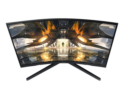 Samsung Odyssey G55A 27″ QHD HDR10 Curved Gaming Monitor (LS27AG550EAXXA) — rear view