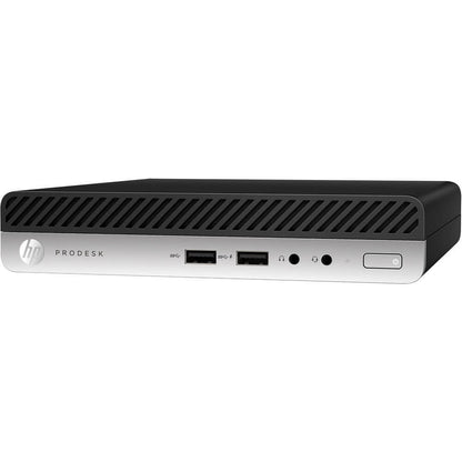 HP ProDesk 400 G5 Mini Desktop PC – Core i3-9100T / 4GB RAM / 1TB HDD / Win 10 Pro (7EM38EA) — side view