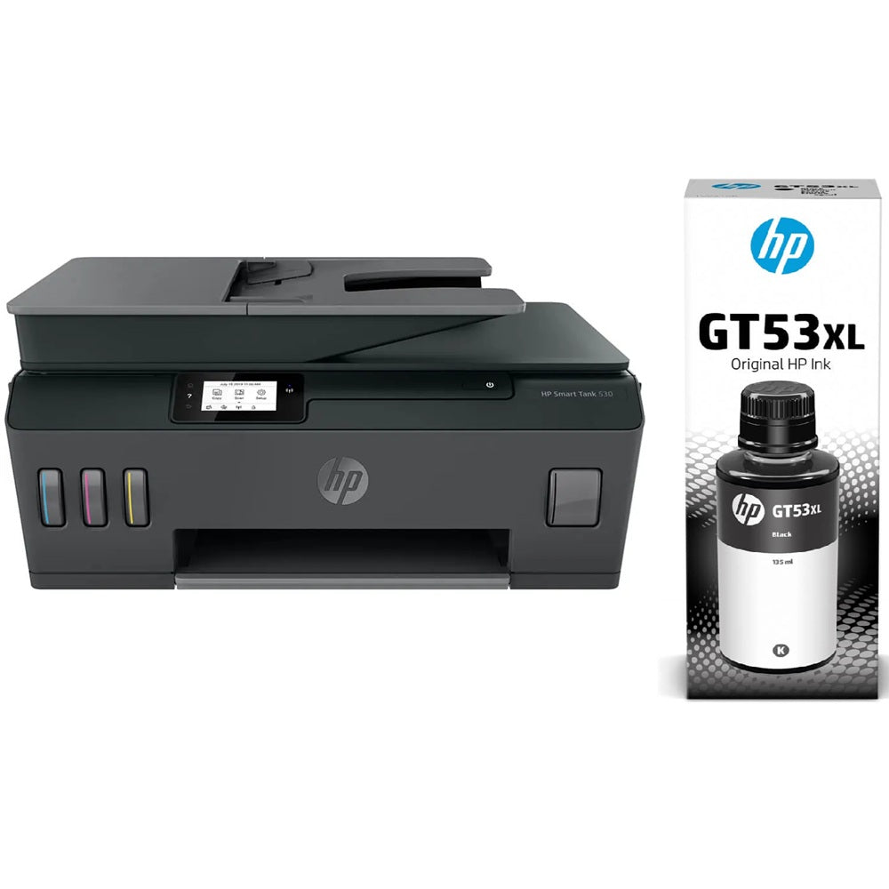 HP Smart Tank 530 Wireless All-in-One Printer + Free Genuine HP GT53XL 135ml Black Ink Bottle image 1