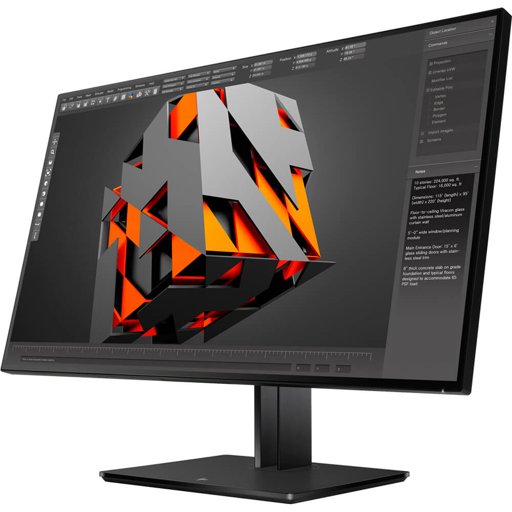 HP Z32 31.5-inch 4K UHD LED Monitor (1AA81A4) — side view