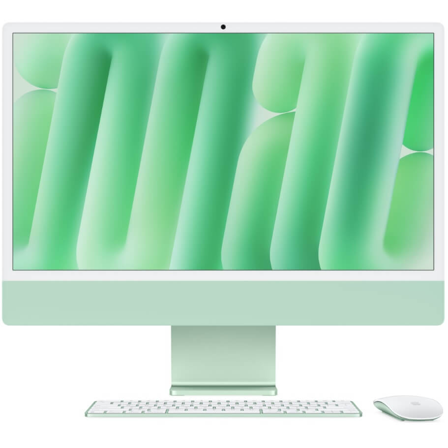 Apple iMac 24″ Desktop PC – Apple M4 Chip / 24″ 4.5K Retina / 16GB RAM / 256GB SSD / macOS / Green (MWUY3SO/A) image 1