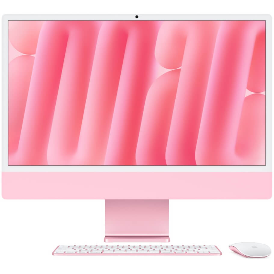 Apple iMac 24″ Desktop PC – Apple M4 Chip / 24″ 4.5K Retina / 16GB RAM / 256GB SSD / macOS / Pink (MWUG3SO/A) image 1