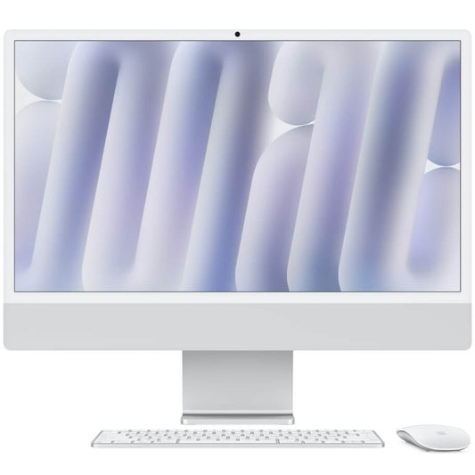 Apple iMac 24″ Desktop PC – Apple M4 Chip / 24″ 4.5K Retina / 16GB RAM / 512GB SSD / macOS / Silver (MWUV3SO/A) image 1