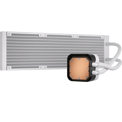 Corsair iCUE H150i Elite LCD XT Display White Liquid CPU Cooler (CW-9060077-WW) — side view