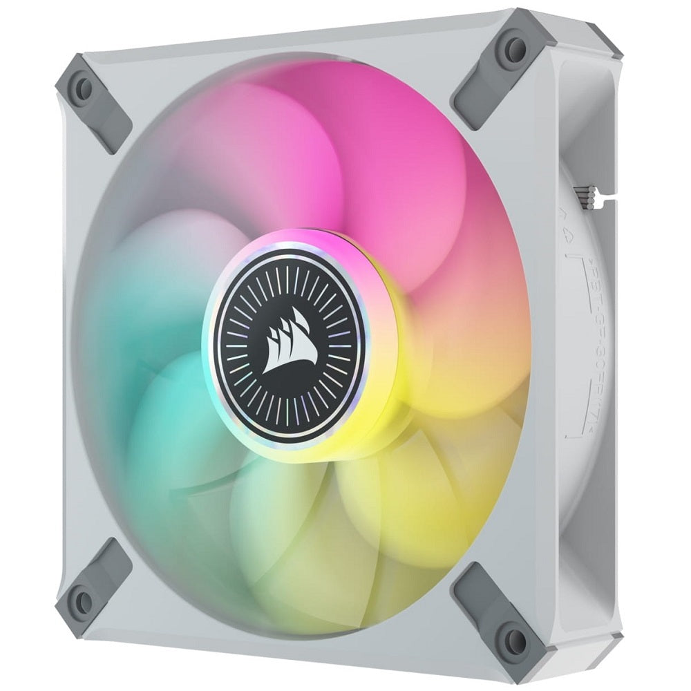 Corsair iCUE ML120 RGB ELITE Premium 120mm PWM Magnetic Levitation Fan Triple Fan Kit with iCUE Lighting Node CORE – White (CO-9050117-WW) image 3
