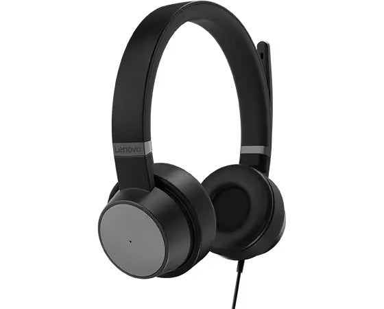 Lenovo Go Wired ANC Headset – Thunder Black (4XD1C99223) — rear view