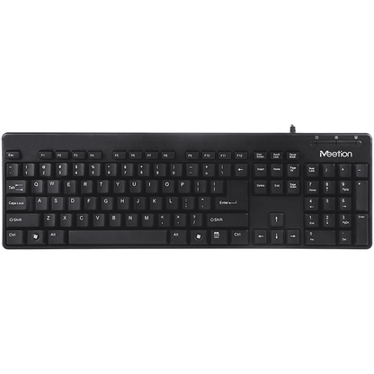 Meetion USB Wired Keyboard (K100) — rear view