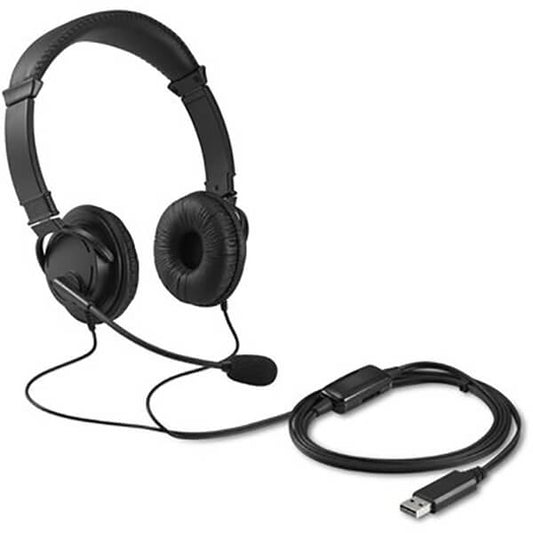 Kensington USB-A Call Centre Dual Headset/Headphones – Black (K33065WW) image 1