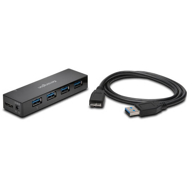 Kensington 4-Port USB 3.0 Charging + Hub (K39122EU) — front view