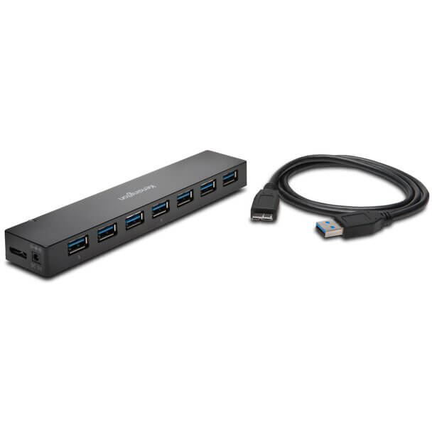 Kensington 7-Port USB 3.0 Charging + Hub (K39123EU) — front view