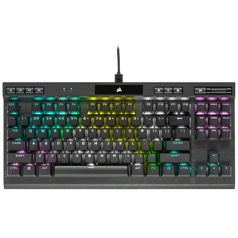Corsair K70 RGB TKL CHAMPION SERIES Optical-Mechanical Black Gaming Keyboard (CH-911901A-NA) image 1