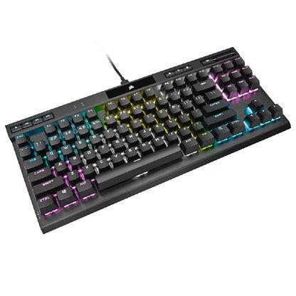 Corsair K70 RGB TKL CHAMPION SERIES Optical-Mechanical Black Gaming Keyboard (CH-911901A-NA) — side view