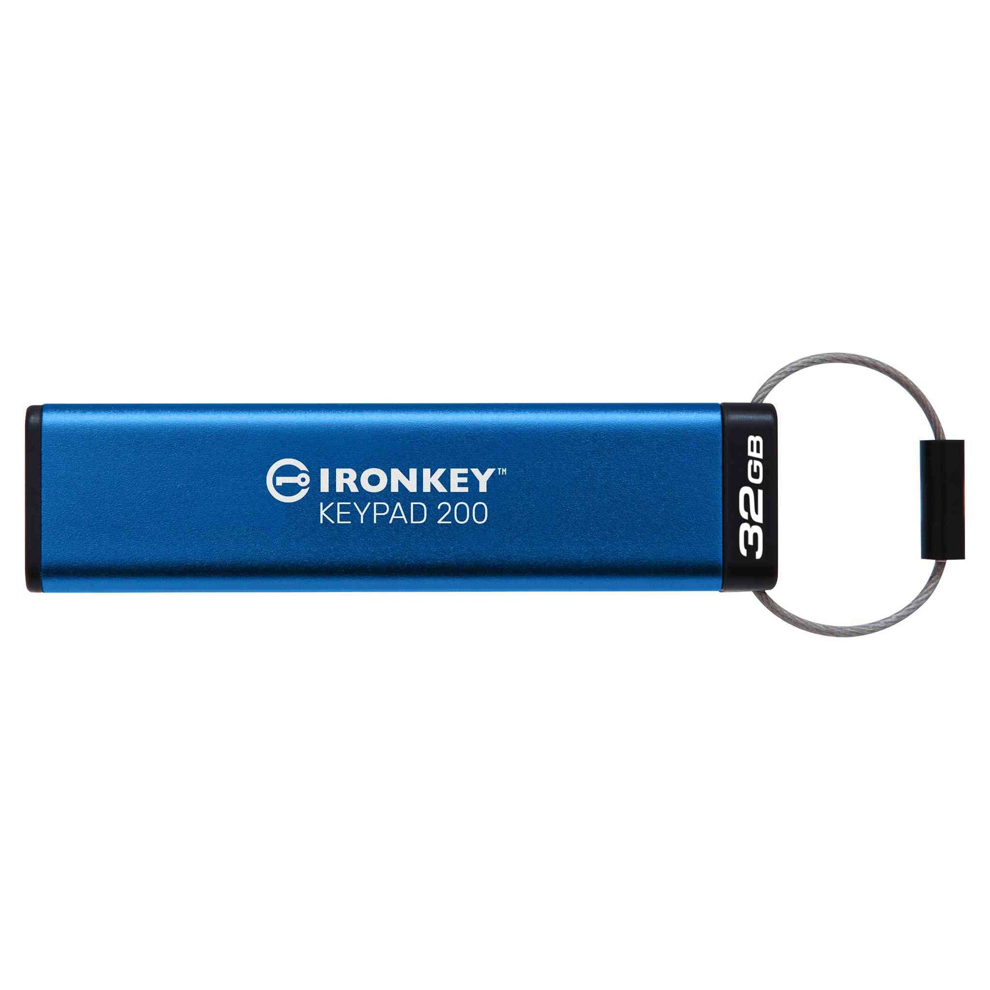 Kingston IronKey Keypad 200 Series 32GB USB Flash Drive (IKKP200/32GB) — front view