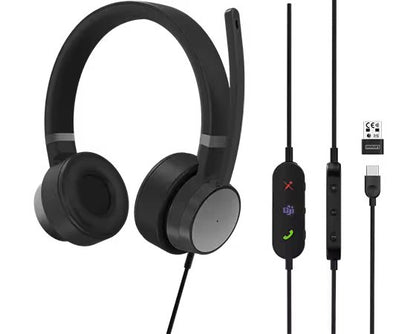 Lenovo Go Wired ANC Headset – Thunder Black (4XD1C99223) — detail view