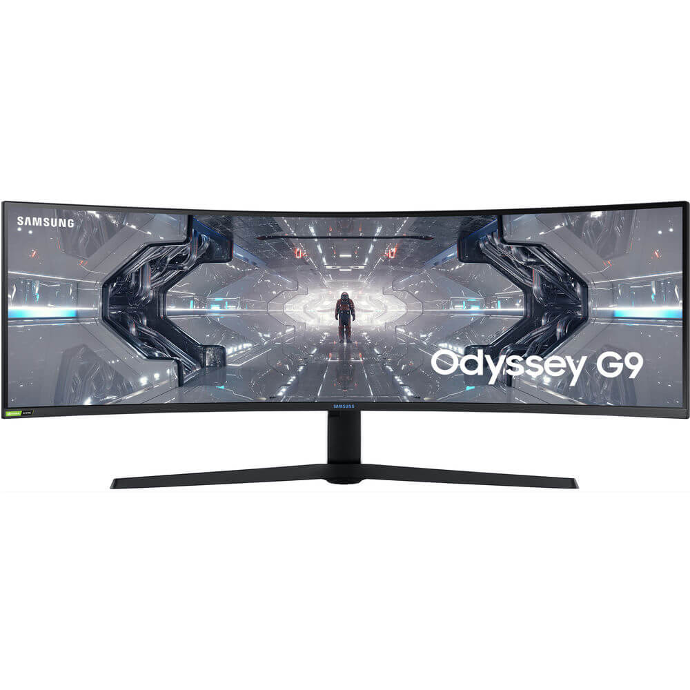 Samsung 49” Odyssey G9 QLED Dual-QHD Gaming Curved Monitor (LC49G95TSS) image 1