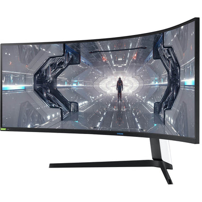 Samsung 49” Odyssey G9 QLED Dual-QHD Gaming Curved Monitor (LC49G95TSS) — side view