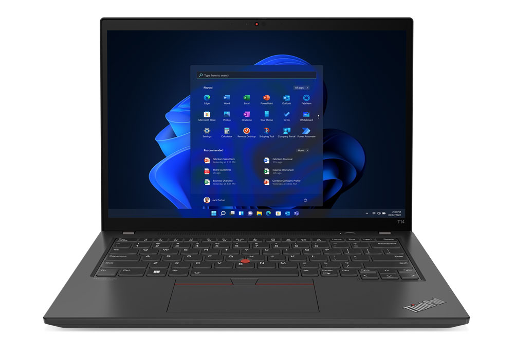 Lenovo ThinkPad T14 Gen 3 Notebook PC – Core i5-1235U / 14.0″ WUXGA / 8GB RAM / 512GB SSD / LTE / Win 11 Pro (21AH004XZA)