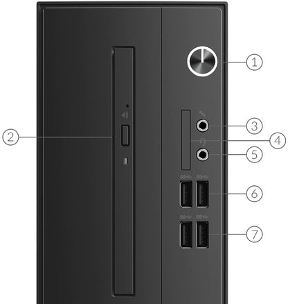 Lenovo V530s-07ICR SFF Desktop PC – Core i5-9400 / 4GB RAM / 1TB HDD / DVD-RW / Win 10 Pro (11BM000JSA) — front view