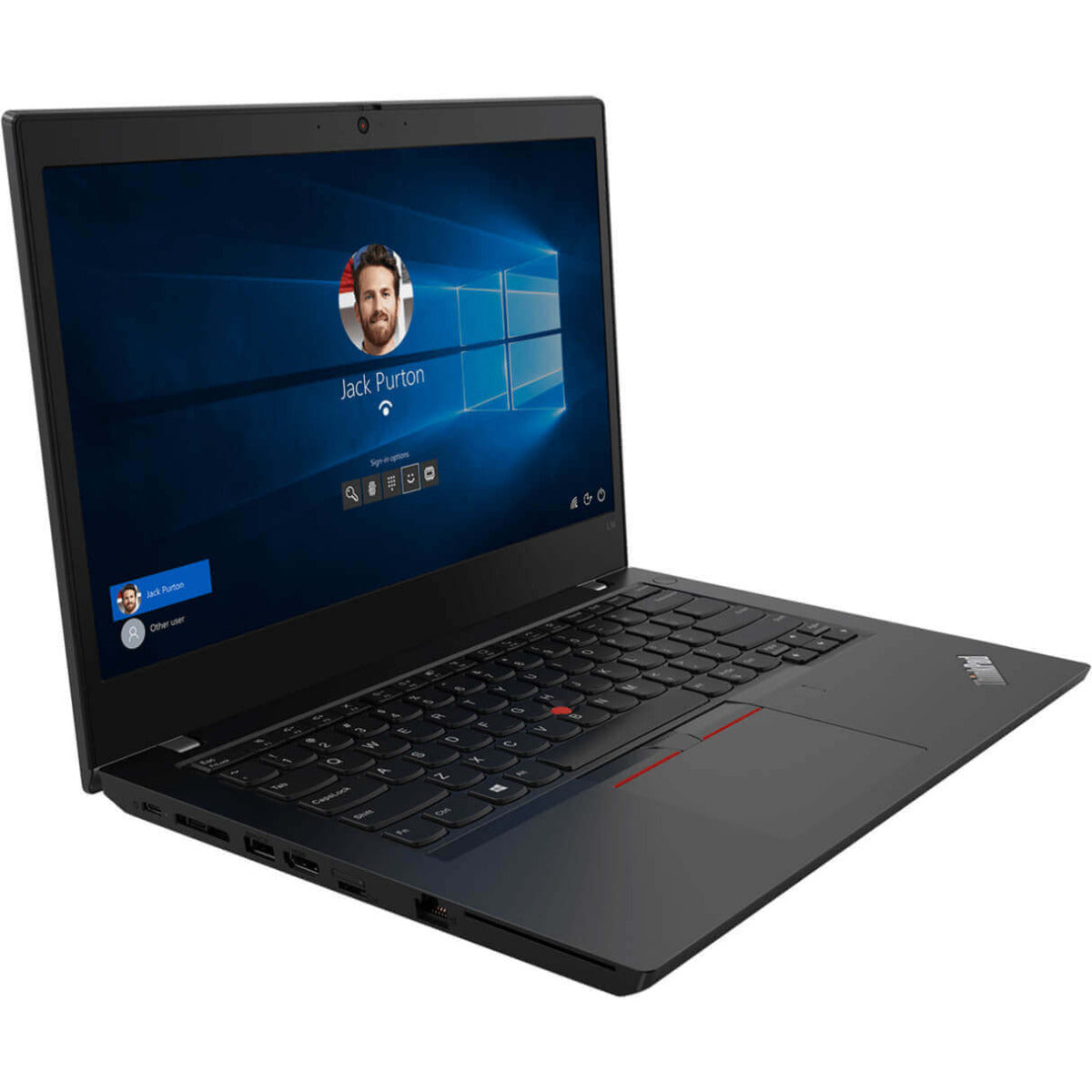 Lenovo ThinkPad L14 LTE Notebook PC – i5-10210U / 14.0″ FHD / 8GB RAM / 512GB SSD / Win 10 Pro (20U10042ZA) — front view