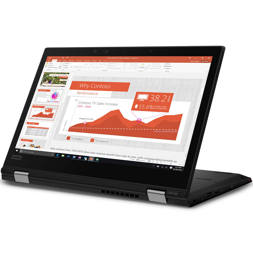 Lenovo ThinkPad L390 Yoga Notebook PC – Core i5-8265U / 13.3″ FHD Touch / 8GB RAM / 256GB SSD / Win 10 Pro (20NT000XZA)