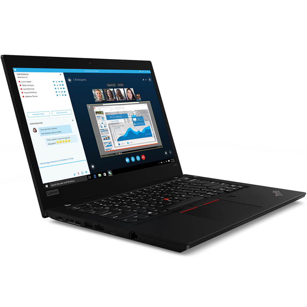 Lenovo ThinkPad L490 Notebook PC – Core i7-8565U / 14″ FHD / 8GB RAM / 512GB SSD / 4G LTE / Win 10 Pro / Black (20Q50001ZA) —