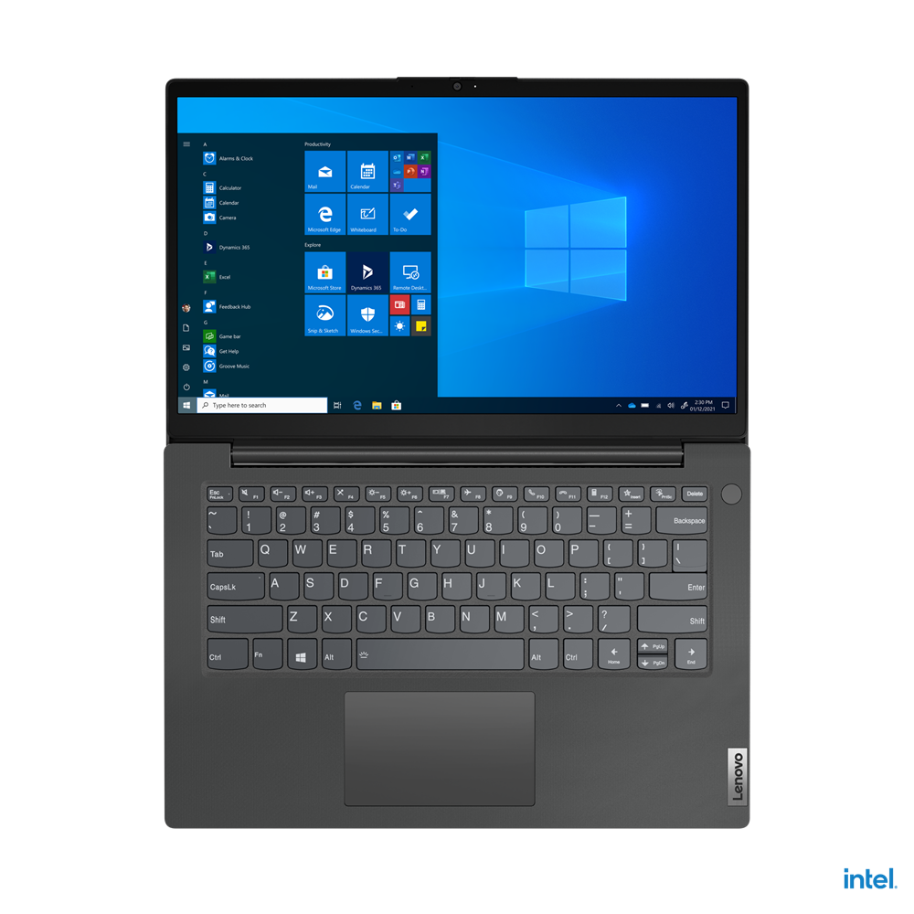 Lenovo V14 G2 ITL Notebook PC – Core i5-1135G7 / 14″ FHD / 4GB RAM / 256GB SSD / Win 10 Pro (82KA000BSA) — rear view