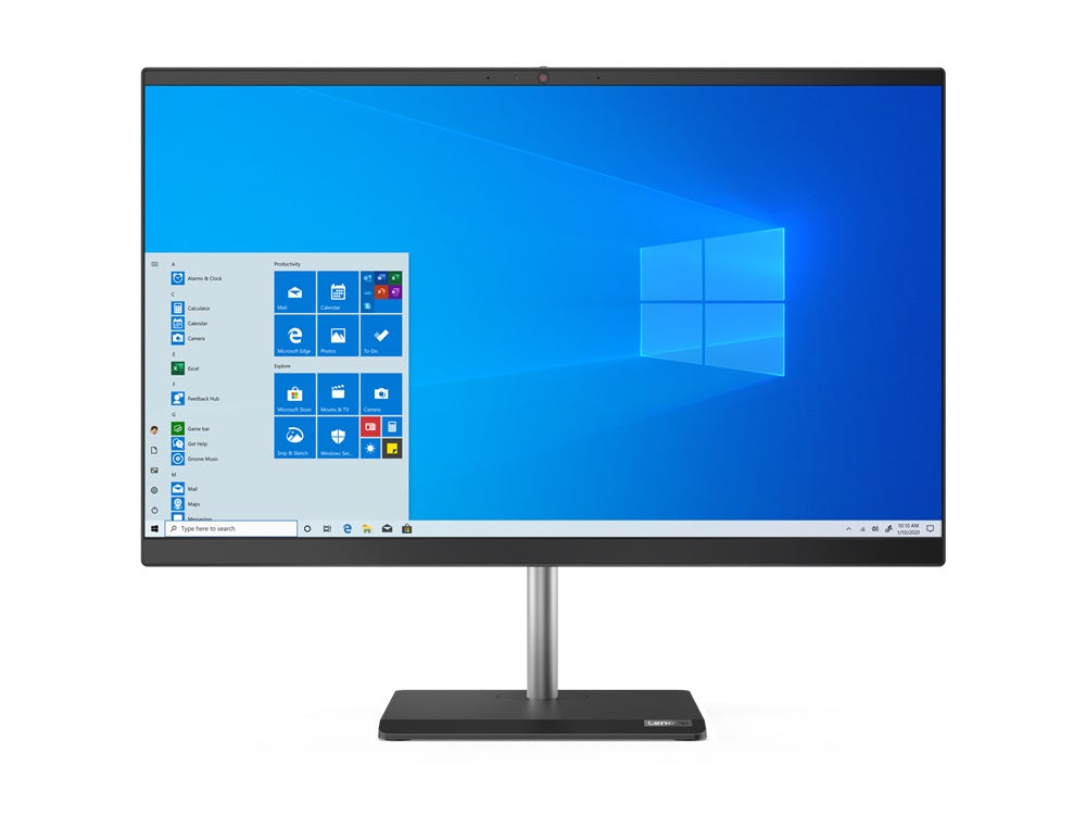 Lenovo V50a-24IMB All-in-One Desktop PC – Core i7-10700T / 23.8″ FHD Touch / 8GB RAM / 512GB SSD / Win 10 Pro (11FJ000HSA) image 1