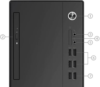 Lenovo V530-15ICB Tower Desktop PC – Core i7-9700 / 8GB RAM / 1TB HDD / DVD-RW / Win 10 Pro (11BH001VSA) — detail view