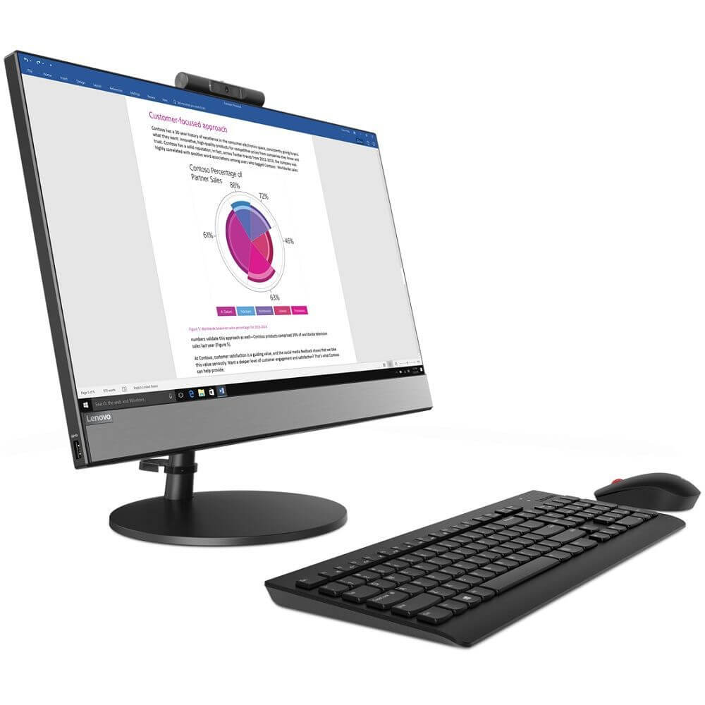 Lenovo V530-24ICB All-in-One Desktop PC – Core i5-9400T / 4GB RAM / 1TB HDD / 23.8″ FHD / Win 10 Pro (10UW00BWSA) image 2