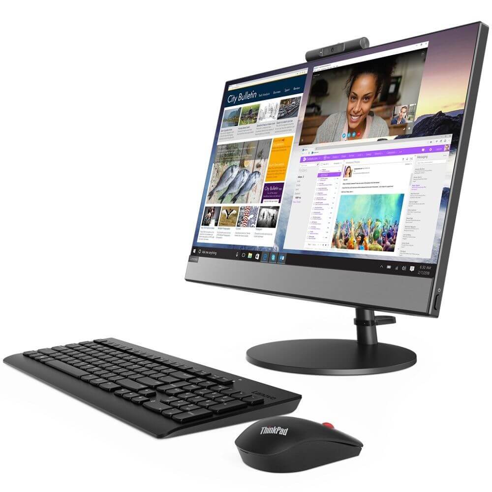 Lenovo V530-24ICB All-in-One Desktop PC – Core i5-9400T / 4GB RAM / 1TB HDD / 23.8″ FHD / Win 10 Pro (10UW00BWSA) image 3