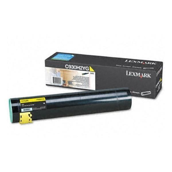 Lexmark C930H2YG High Yield Yellow Laser Toner Cartridge image 1