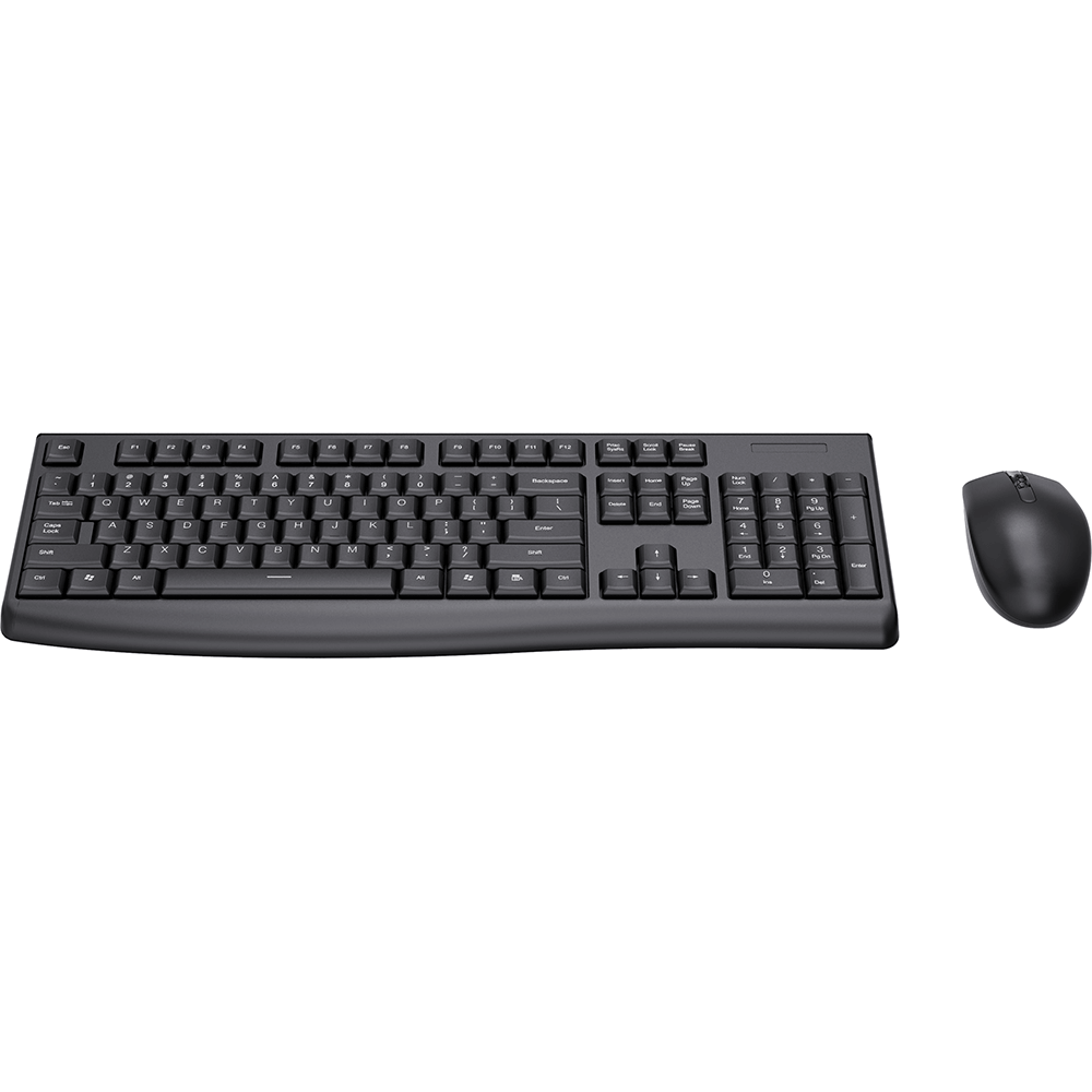 LEKKERMOTION KM220 Wireless Multimedia Desktop Combo – Black (LM-KM220) — front view
