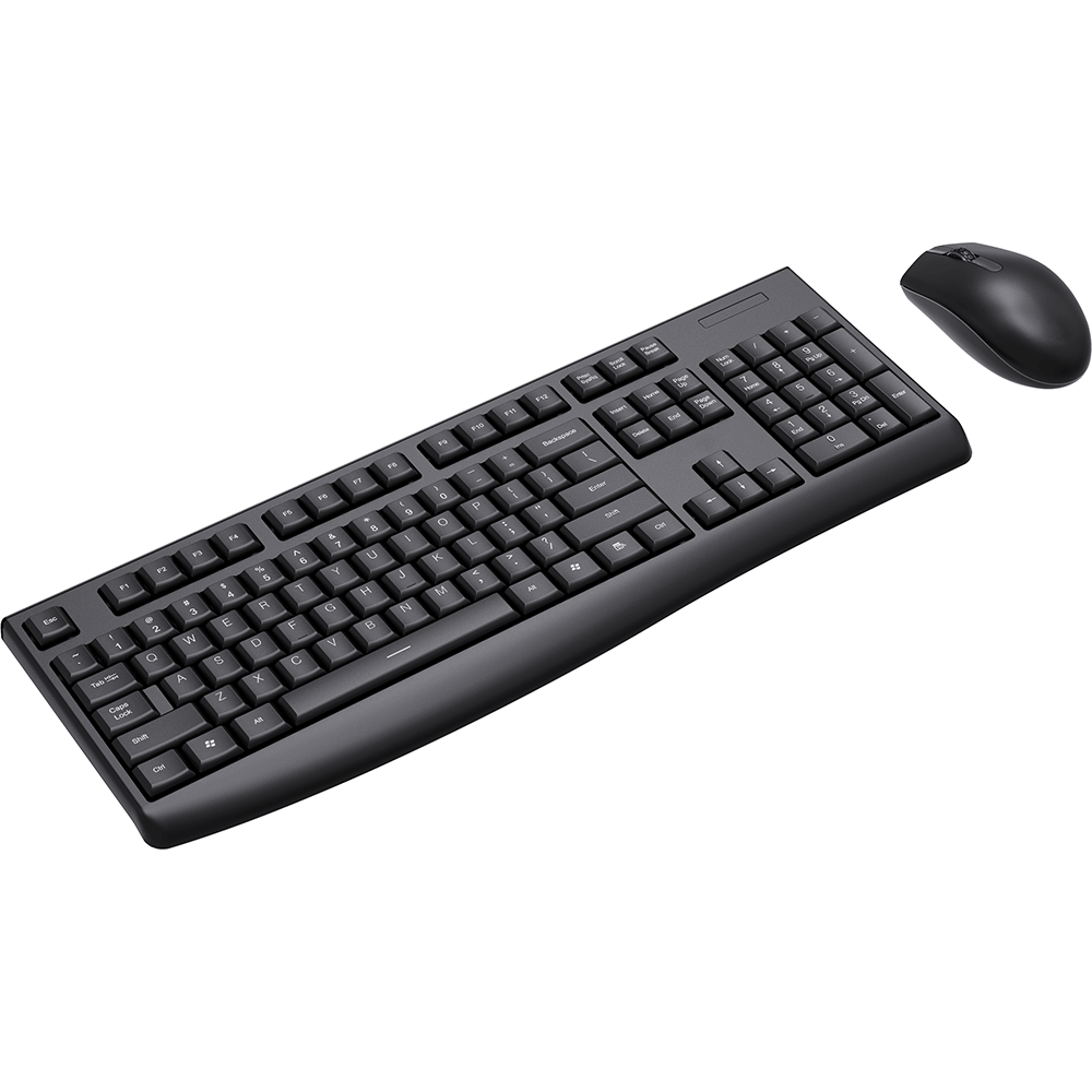 LEKKERMOTION KM220 Wireless Multimedia Desktop Combo – Black (LM-KM220) — side view