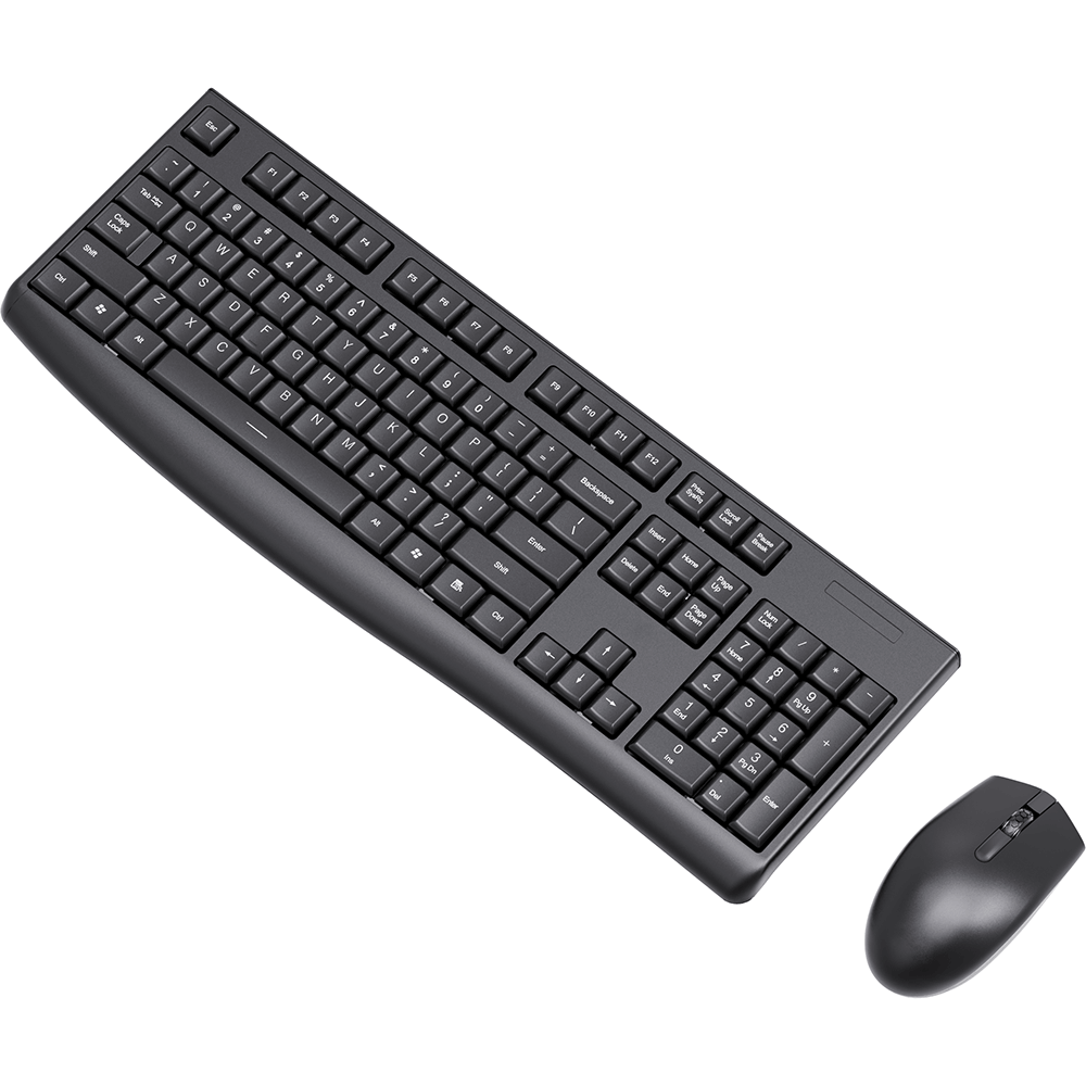 LEKKERMOTION KM220 Wireless Multimedia Desktop Combo – Black (LM-KM220) — front view