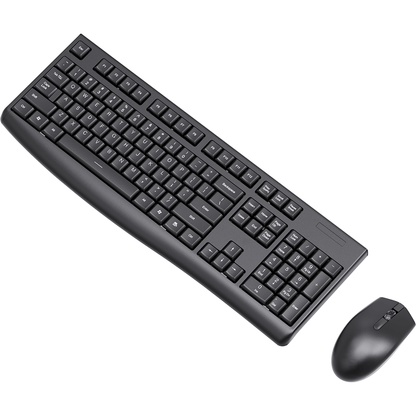 LEKKERMOTION KM220 Wireless Multimedia Desktop Combo – Black (LM-KM220) — front view