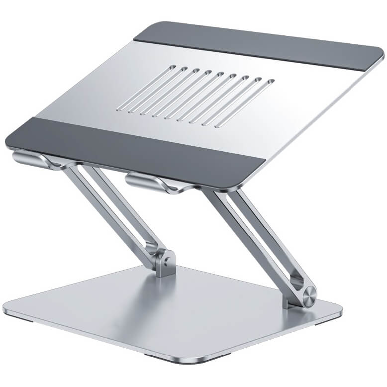LEKKERMOTION N6 Height Adjustable Arm Type Aluminum Notebook Stand – Silver (LM-N6)