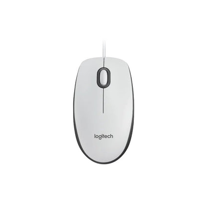 Logitech M100 Wired Mouse – White (910-005004) — detail view