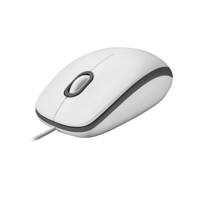 Logitech M100 Wired Mouse – White (910-005004) — packaging