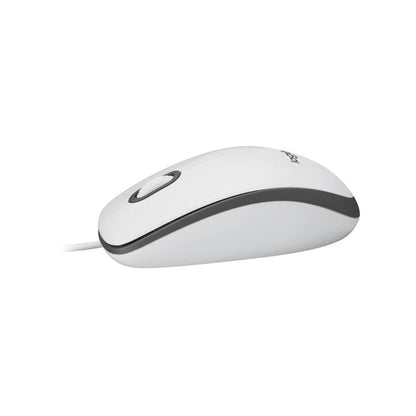 Logitech M100 Wired Mouse – White (910-005004) — front view