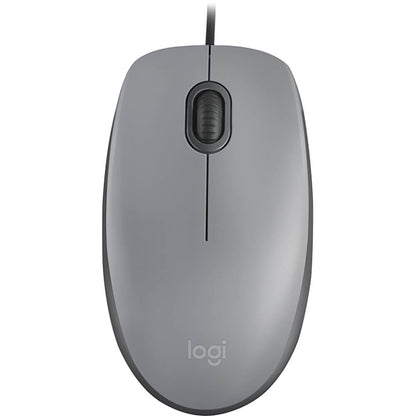 Logitech M110 Silent Wired Mouse – Grey (910-005490)